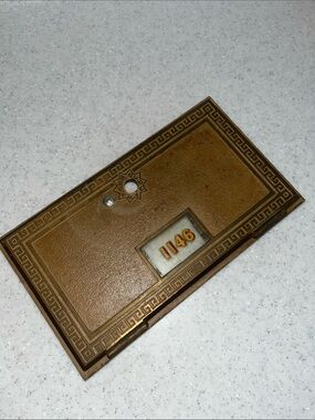 Vtg 1960 Brass Post Office Mail Box Door American Device #1146 As Is No Lock/Key